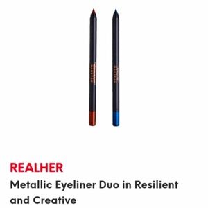 NWT REALHER: Metallic Eyeliner Duo in Resilient and Creative - BRAND NEW